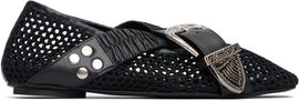 Toga Pulla Toga Pulla Black Mesh Ballerina Flats