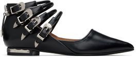 Toga Pulla Toga Pulla Black Polido Multi Strap Ballerina Flats