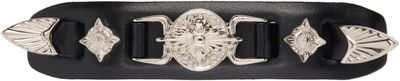 Toga Pulla Toga Pulla Black Small Metal Leather Hair Clip