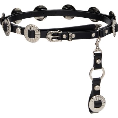 Toga Pulla Toga Pulla Black Studded Narrow Belt