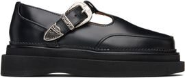 Toga Pulla Toga Pulla Black T-Bar Mary Jane Loafers