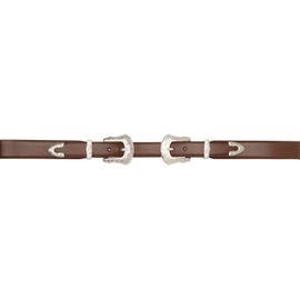 Toga Pulla Toga Pulla Brown Double Buckle Belt