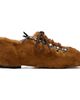 Toga Pulla Toga Pulla Brown Faux-Fur Leather Derbys - 1