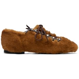 Toga Pulla Toga Pulla Brown Faux-Fur Leather Derbys