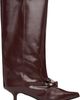 Toga Pulla Toga Pulla Burgundy Leather Tall Boots - 1