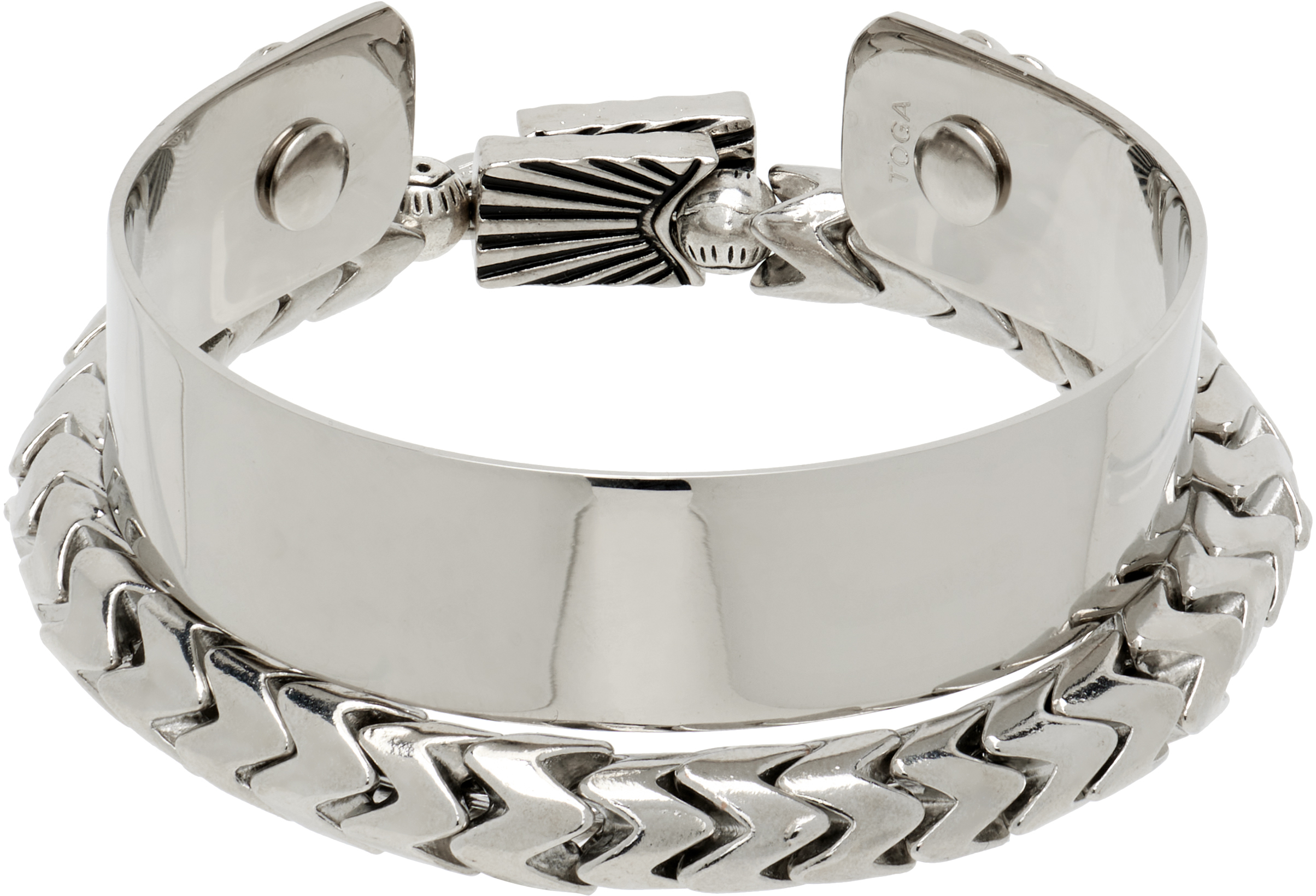 Toga Pulla - Black Concho Leather Bracelet