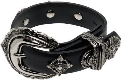 Toga Pulla Toga Pulla Motif Leather Bangle Bracelet