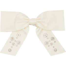 Toga Pulla Toga Pulla Off-White Ribbon Hair Clip