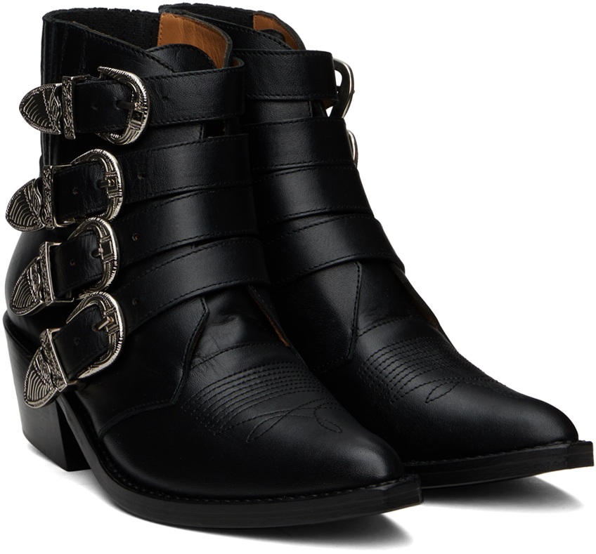 Toga Pulla - SSENSE Exclusive Black 4 Metal Cowboy Boots