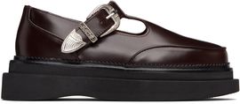 Toga Pulla Toga Pulla SSENSE Exclusive Brown T-Bar Mary Jane Loafers