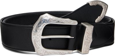 Toga Virilis Toga Virilis Black Buckle Wide Belt