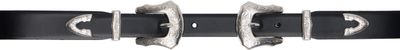 Toga Virilis Toga Virilis Black Double Buckle Belt