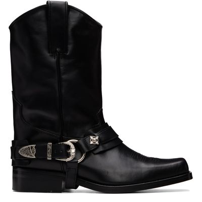 Toga Virilis Toga Virilis Black Hard Leather Boots