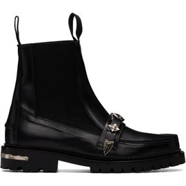 Toga Virilis Toga Virilis Black Hard Leather Chelsea Boots