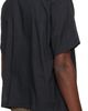 Toga Virilis Toga Virilis Black Plain Weave Metal S/S Shirt - 3