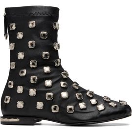 Toga Virilis Toga Virilis Black Stretch Leather Chelsea Boots