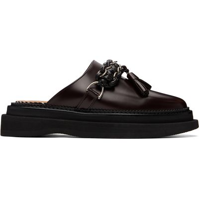 Toga Virilis Toga Virilis Brown Hard Leather Slip-on Loafers