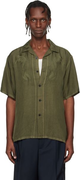 Toga Virilis Toga Virilis Khaki Cupra Stripe S/S Shirt