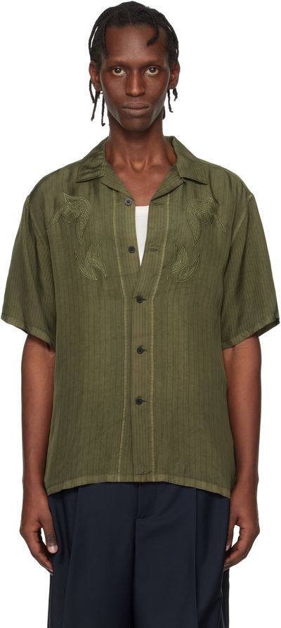 Toga Virilis Toga Virilis Khaki Cupra Stripe S/S Shirt