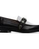 Toga Virilis Toga Virilis SSENSE Exclusive Black & White Hard Leather Loafers - 1