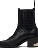 Toga Virilis Toga Virilis SSENSE Exclusive Black Croc AJ1255 Boots - 3