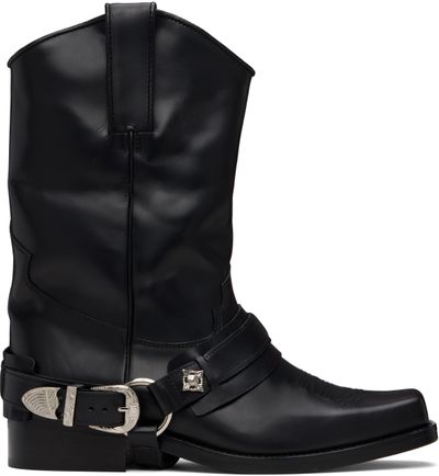Toga Virilis Toga Virilis SSENSE Exclusive Black Hard Leather AJ1178 Boots