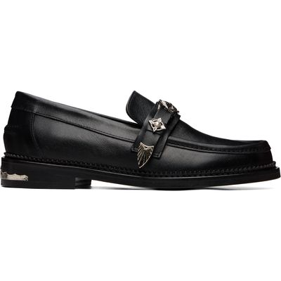 Toga Virilis Toga Virilis SSENSE Exclusive Black Saffiano Classic Loafers