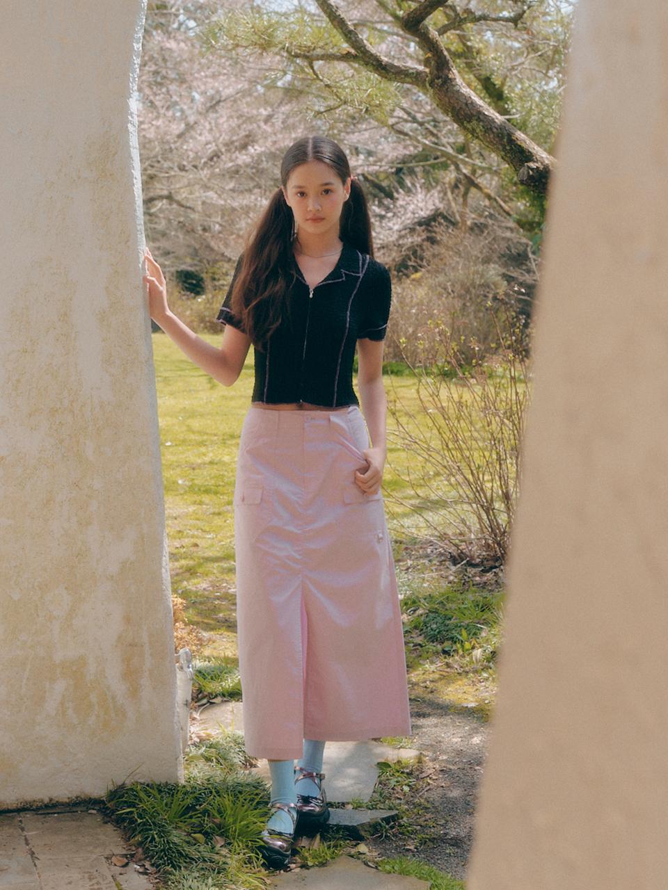 toinq A Line Cargo Long Skirt