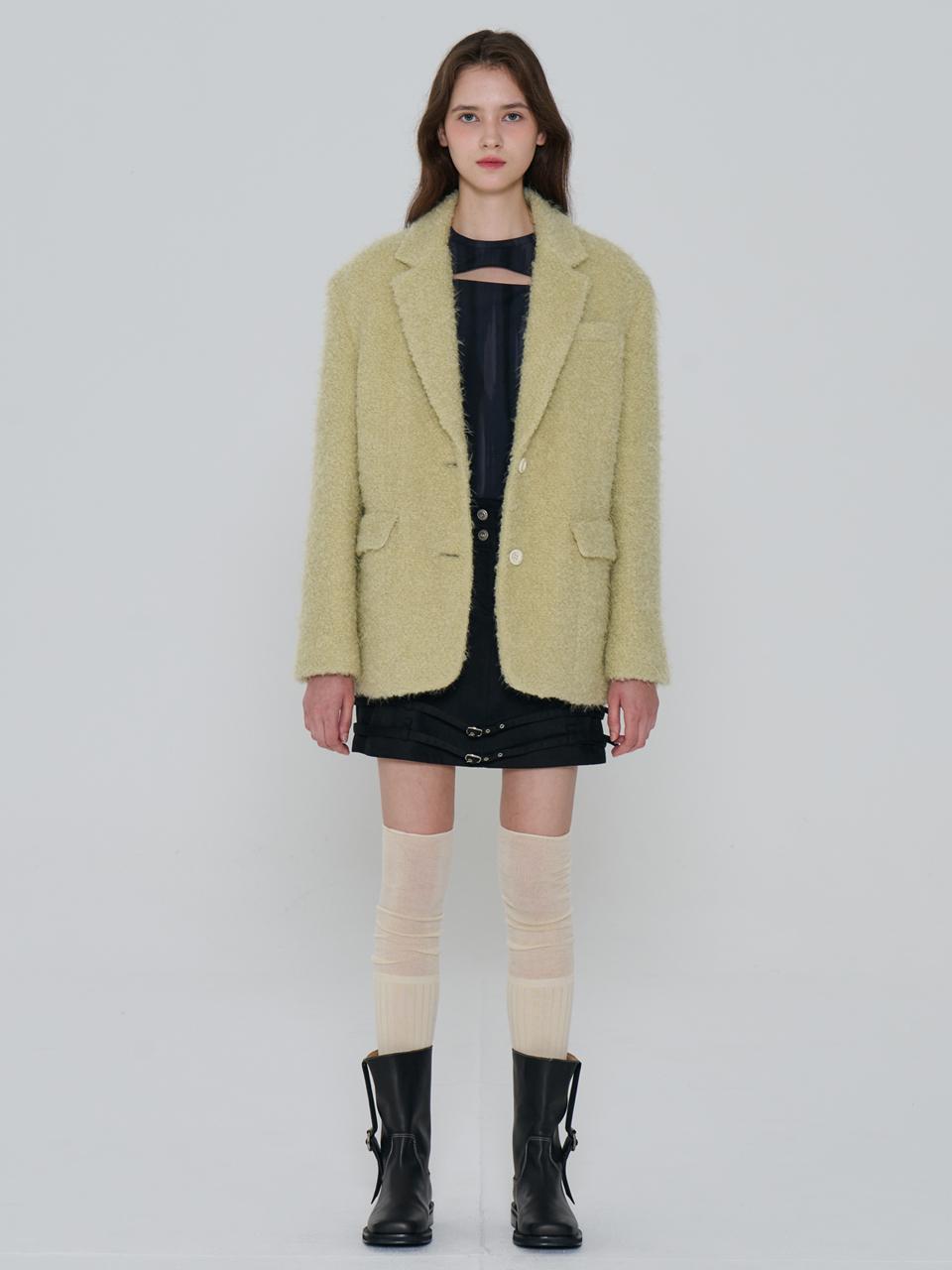toinq Boucl Wool Blend Single Overfit Jacket (T249MJK905W)