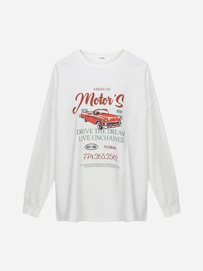 toinq Boxy Oversized Cotton Lettering Print Sweatshirt (T249MTS908W)