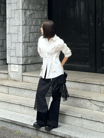 toinq Cotton Spandex Boot-Cut Stretch Pants (T249MPT904W)