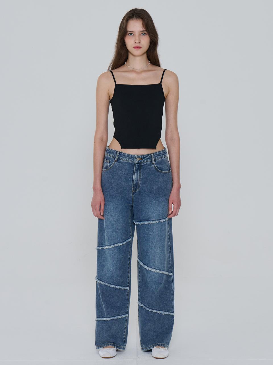 toinq Cotton Spandex Modified Cut Layered T-shirt (T249MSL902W)