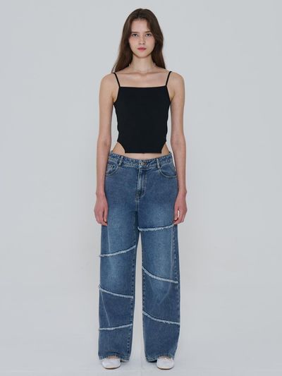 toinq Cotton Spandex Modified Cut Layered T-shirt (T249MSL902W)