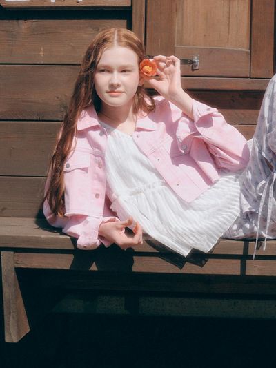 toinq Cropped Denim Jacket