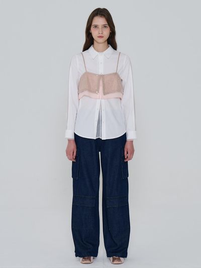 toinq Layered Bustier Sequin Top (T249MSL901W)