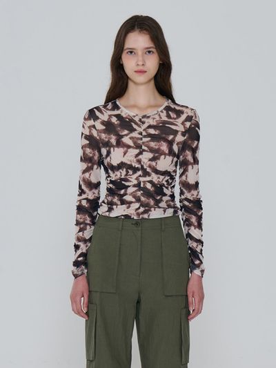 toinq Print Mesh Stretchy T-shirt (T249MTS906W)
