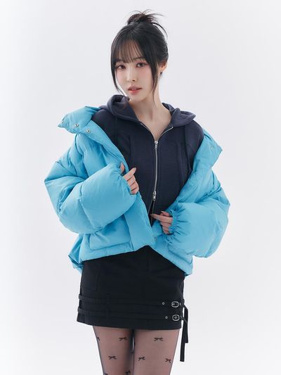 toinq Volume Pocket Relaxed Silhouette Down Jumper (T249MDJ903W)