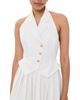Tolu Coker Tolu Coker Pleated Waistcoat Mini Dress White - 1