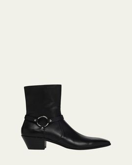 TOM FORD 45mm Clint Leather Ankle Boots