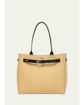 TOM FORD Audrey Large Raffia Tote Bag