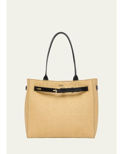 TOM FORD Audrey Large Raffia Tote Bag