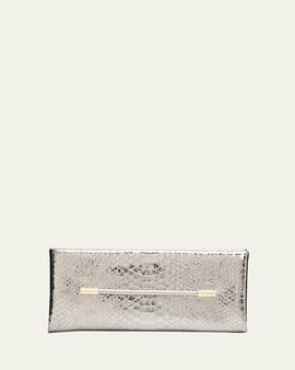 TOM FORD Ava Snake-Embossed Printed Leather Clutch