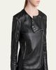 TOM FORD Collarless Leather Moto Jacket - 5