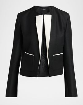TOM FORD Contrast-Trim Short Sport Coat