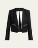 TOM FORD Contrast Silk-Lapel Open Jacket - 1