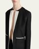 TOM FORD Contrast Silk-Lapel Open Jacket - 5