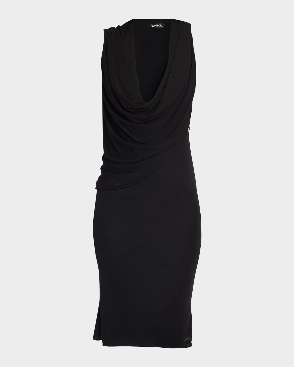TOM FORD Crepe Jersey Cowl-Neck Dress