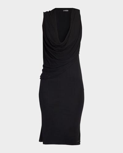 TOM FORD Crepe Jersey Cowl-Neck Dress