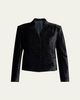 TOM FORD Croc-Embossed Velvet Single-Breasted Jacket - 1