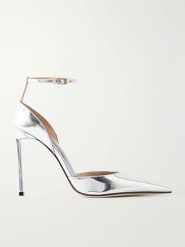 TOM FORD D'Orsay 105 metallic patent-leather pumps